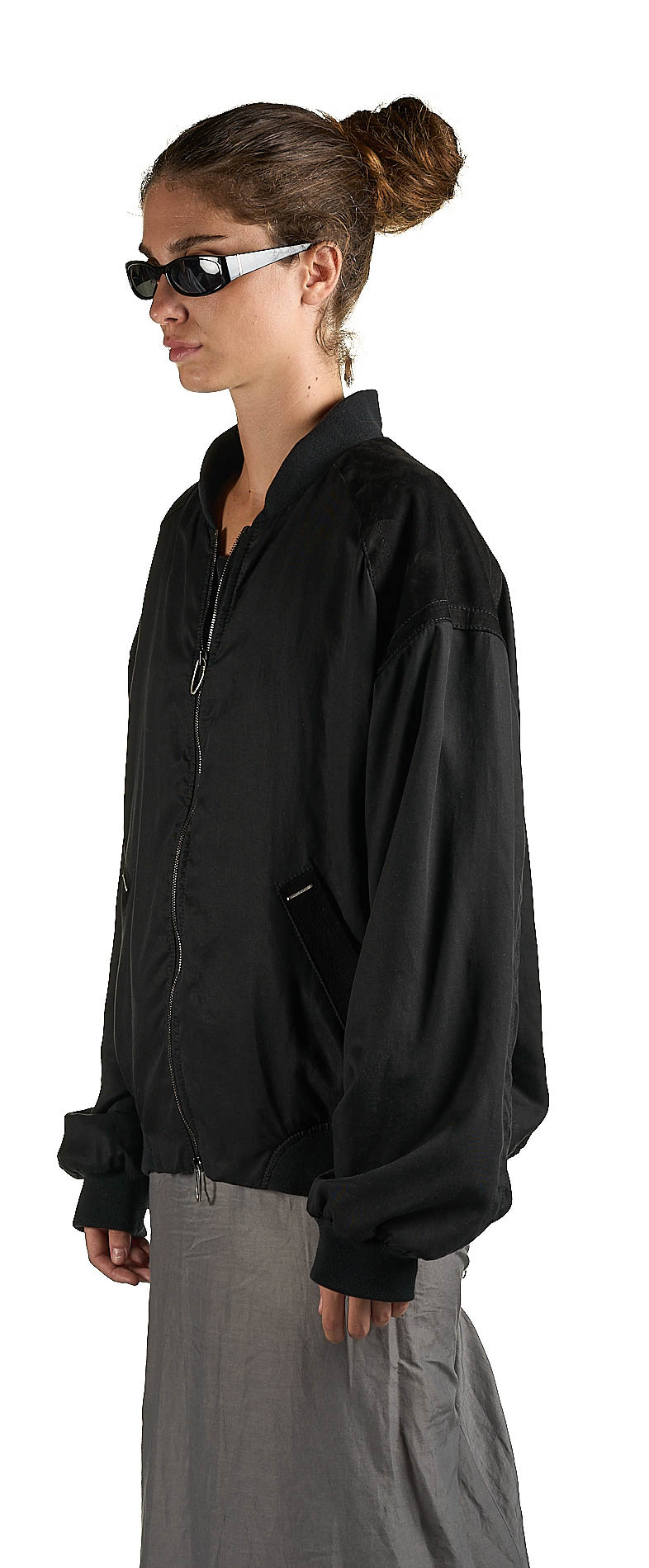 DANIELE BASTA LEATHER AND SILVER JACKET